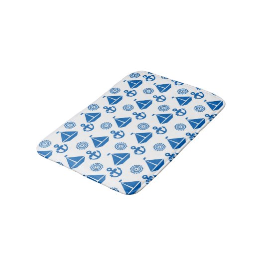 Cartoon Sail Boat Pattern Badmat (Gekanteld)