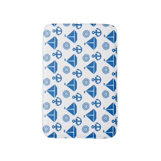 Cartoon Sail Boat Pattern Badmat (Voorkant Verticaal)