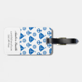 Cartoon Sail Boat Pattern Bagagelabel (Achterkant horizontaal)