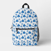 Cartoon Sail Boat Pattern Bedrukte Rugzak (Voorkant)