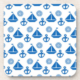 Cartoon Sail Boat Pattern Drankjes Onderzetter