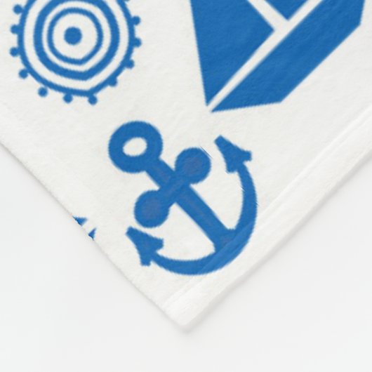 Cartoon Sail Boat Pattern Fleece Deken (Hoek)