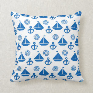 Cartoon Sail Boat Pattern Kussen