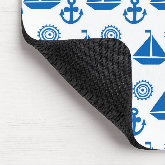 Cartoon Sail Boat Pattern Muismat (Hoek)