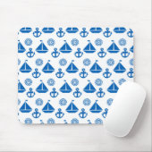 Cartoon Sail Boat Pattern Muismat (Met muis)