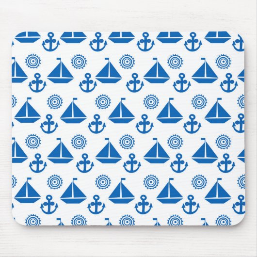 Cartoon Sail Boat Pattern Muismat (Voorkant)