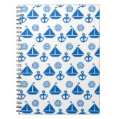 Cartoon Sail Boat Pattern Notitieboek (Voorkant)