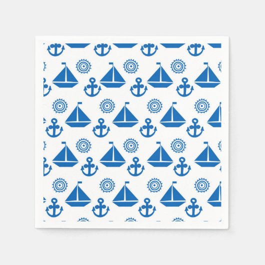 Cartoon Sail Boat Pattern Servet (Voorkant)