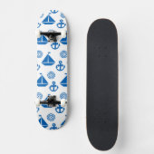 Cartoon Sail Boat Pattern Skateboard (Voorkant)