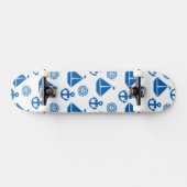 Cartoon Sail Boat Pattern Skateboard (Horizontaal)