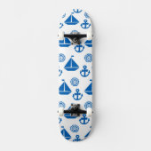 Cartoon Sail Boat Pattern Skateboard (Voorkant)