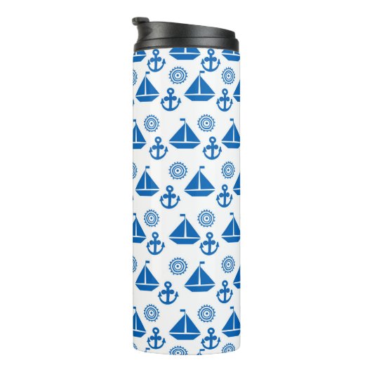 Cartoon Sail Boat Pattern Thermosbeker (Geroteerd rechts)