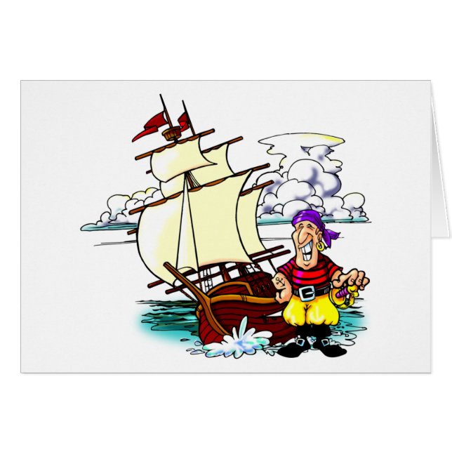 Cartoon Sailing Ship (Voorkant Horizontaal)
