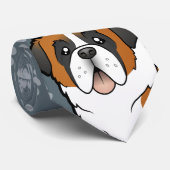 Cartoon Saint Bernard Stropdas (Opgerold)