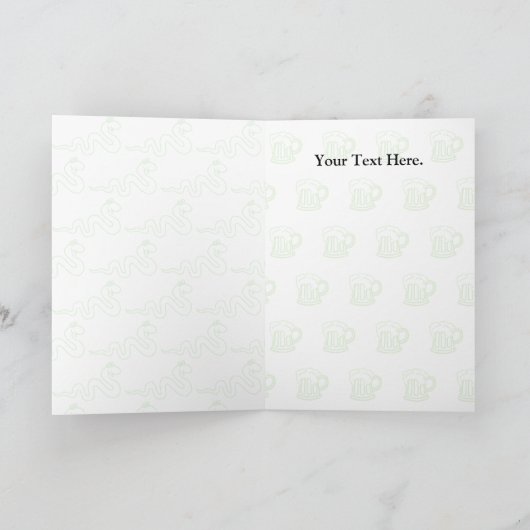 Cartoon Saint Patrick Customize Card Kaart (Binnen)