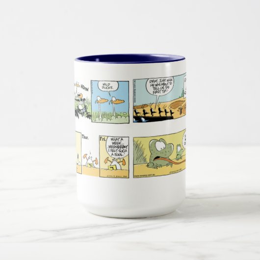 Cartoon-samenstelling moeras mok (Midden)