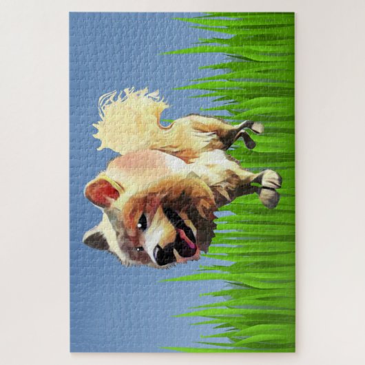 Cartoon Samoyed Dog moeilijk 1014 pc Puzzle Legpuzzel (Verticaal)