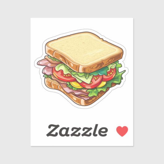 Cartoon sandwich sticker (Vel)