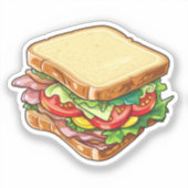 Cartoon sandwich sticker (Voorkant)