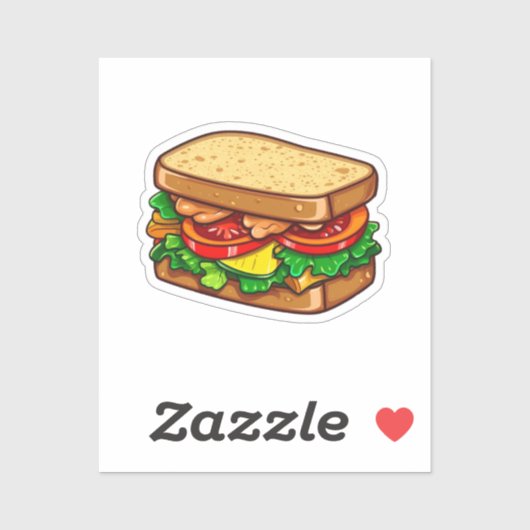 Cartoon sandwich sticker (Vel)