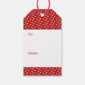 Cartoon Santa Claus Head en Prettige feestdagen Te Cadeaulabel (Achterkant)