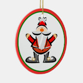 Cartoon Santa Claus Keramisch Ornament (Rechts)