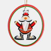 Cartoon Santa Claus Keramisch Ornament (Links)