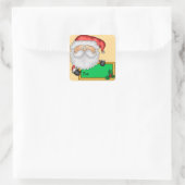 Cartoon Santa Claus kerstcadeau Label (Tas)