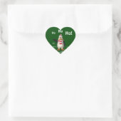 Cartoon Santa Claus Penguin Kerstmis Hart Sticker (Tas)