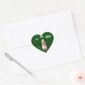 Cartoon Santa Claus Penguin Kerstmis Hart Sticker (Envelop)