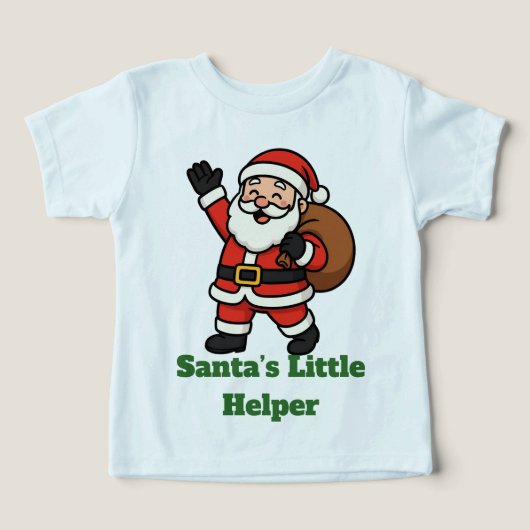 Cartoon Santa Claus Waving Cheerfully (Design voorkant)