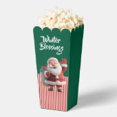 Cartoon Santa Claus Waving Cheerfully Bedankdoosjes (Popped)