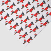 Cartoon Santa Dachshund Dog-kerstpapier Tissuepapier (Detail)