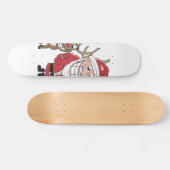 Cartoon Santa en Skateboard (Horizontaal)
