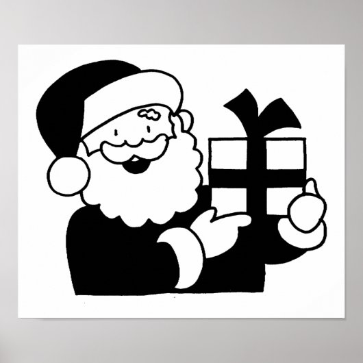 Cartoon Santa Poster (Voorkant)
