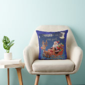 Cartoon Santa Sleigh Winter Throw Pillow Kussen (Stoel)