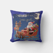 Cartoon Santa Sleigh Winter Throw Pillow Kussen (Voorkant)