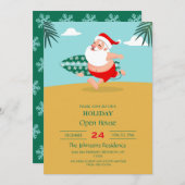 Cartoon Santa-strand Kaart (Voorkant / Achterkant)