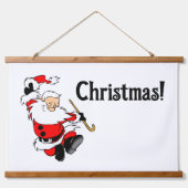 Cartoon Santas Drie Panel Hangend Wandkleed (Voorkant 3)