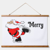 Cartoon Santas Drie Panel Hangend Wandkleed (Voorkant 2)