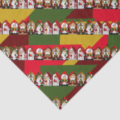 Cartoon Santas Kerstmis Tissuepapier (Detail)