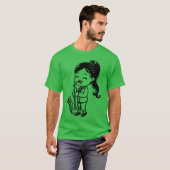 Cartoon Saophone Girl funny T-shirt (Voorkant volledig)