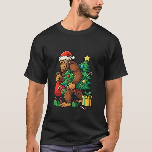 Cartoon Sasquatch Holiday Shirt (Voorkant)