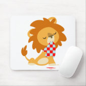 Cartoon Satiated Lion mousepad Muismat (Met muis)
