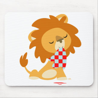 Cartoon Satiated Lion mousepad Muismat