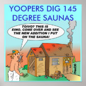 CARTOON SAUNA POSTER features Toivo & Eino (Voorkant)