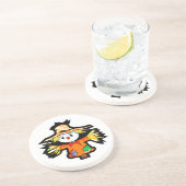 Cartoon scarecrown grafisch zandsteen onderzetter (Zijkant)