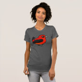 Cartoon Scarlet Tanager T-shirt (Voorkant volledig)