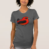Cartoon Scarlet Tanager T-shirt (Voorkant)