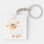 Cartoon schaap AcrylSleutelhanger Sleutelhanger (Achterkant)